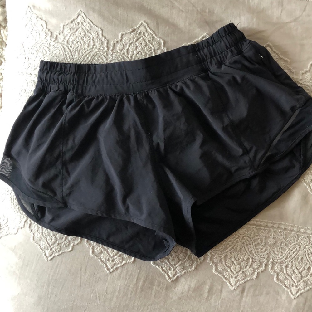 Black Lululemon Hotty Hot Shorts